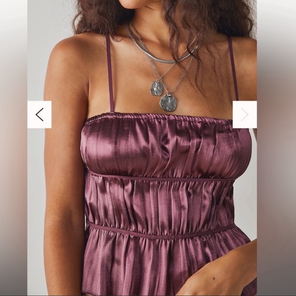 Free People Pretty Pleats Satin Top - Picture 5 of 5